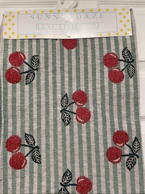 Cherries Luxe Living 5pc Table Runner & Placemat Set Choice
